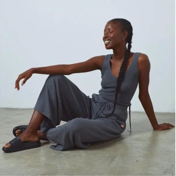 LUNYA Cozy Cotton Silk Relaxed Pants in Restful Grey Heather NWOT SMALL - Picture 7 of 11